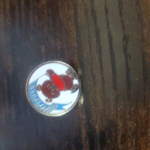 Vintage Bear Pin {Broadmoor} with Red and Blue Accents